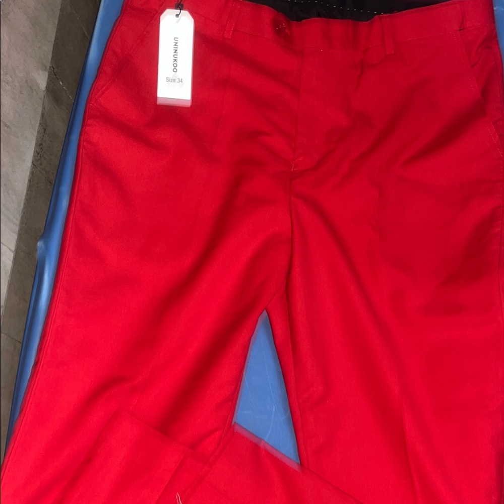 Vibrant Red Chinos for Men